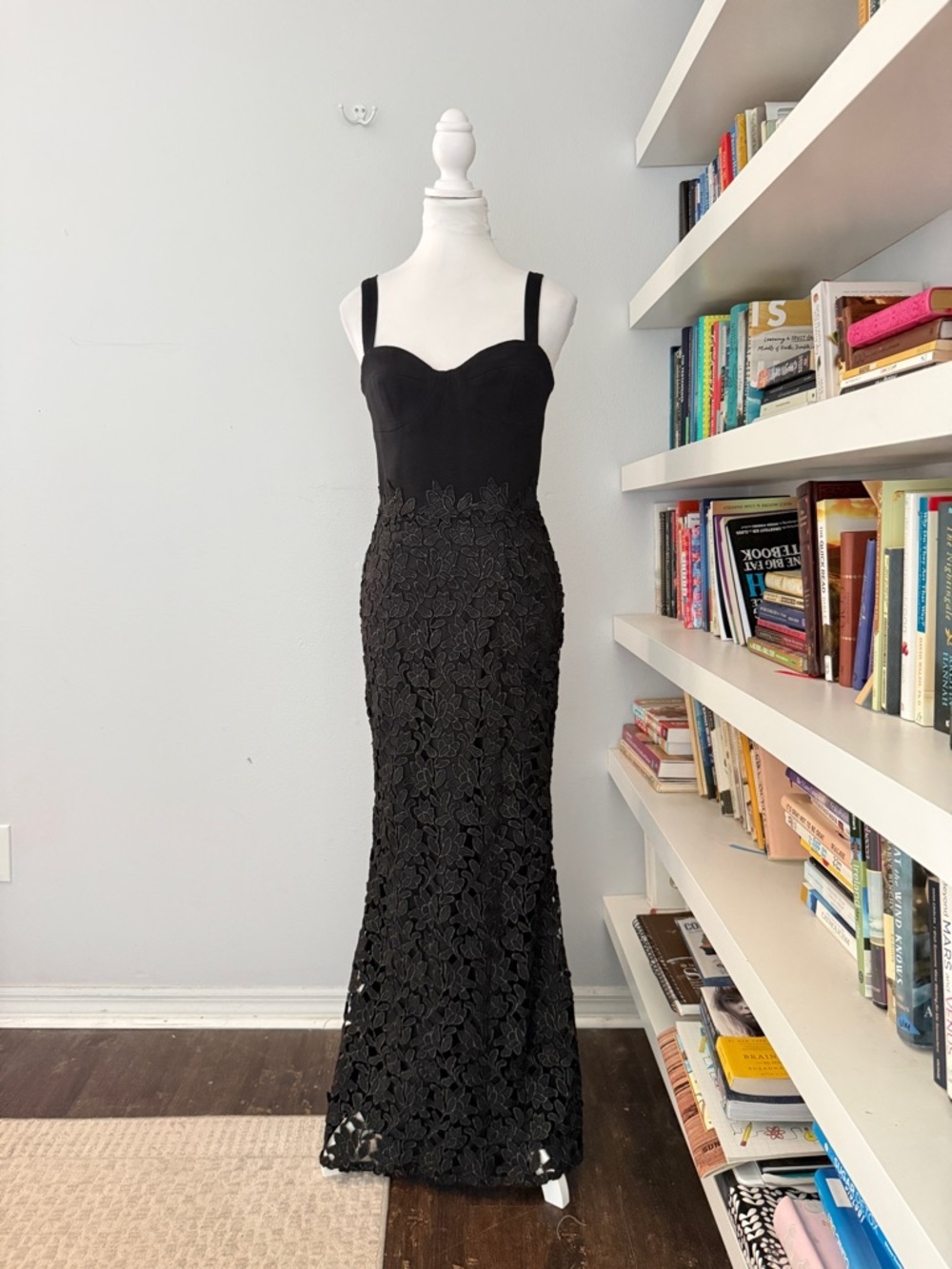 Dress The Population Lorena Lace Mermaid Black Gown Small - Picture 6 of 14